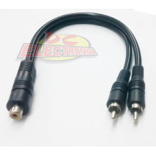 CABLE Y 2RCA MACHO A RCA HEMBRA 30CM